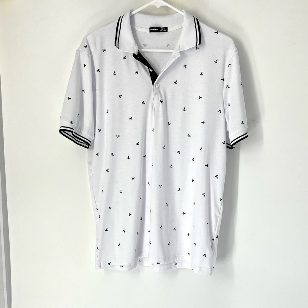 Manfinity EUC men nautical polo shirt medium